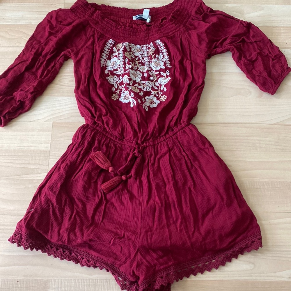 Maroon Romper